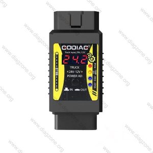 Godiag GT106 Plus heavy truck power adapter 24V to 12V converter front view