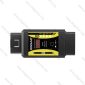 Side view of Godiag GT106 Plus 24V to 12V heavy truck power adapter with LED display